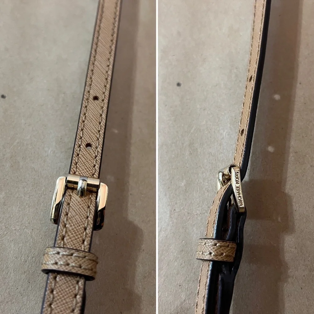 Michael Kors | Cindy Large Dome Saffiano Leather Crossbody Bag Purse in Peanut